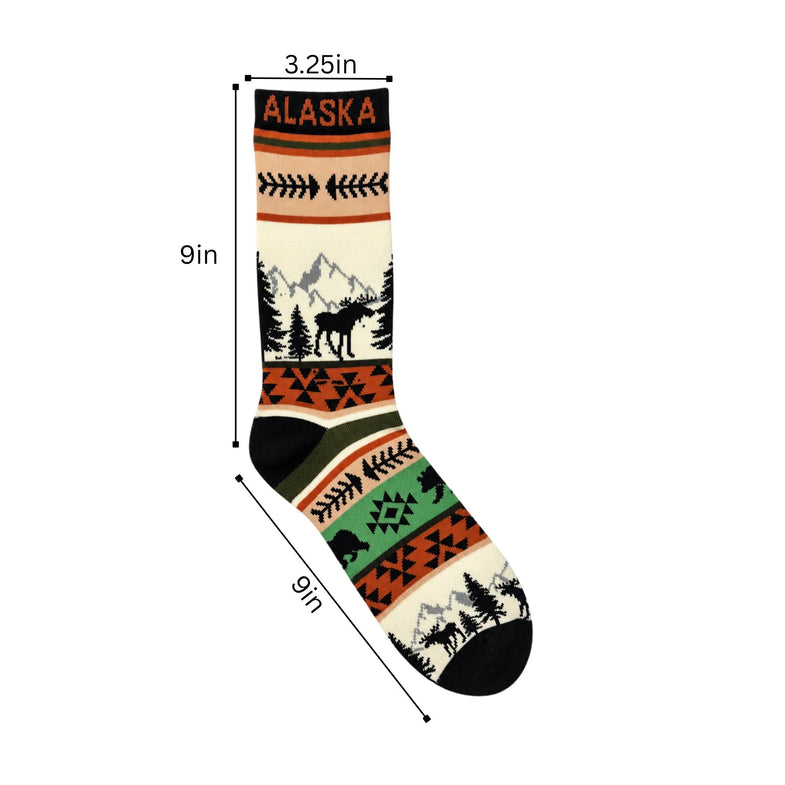 Alaska Adult Rustic Scenery Sock