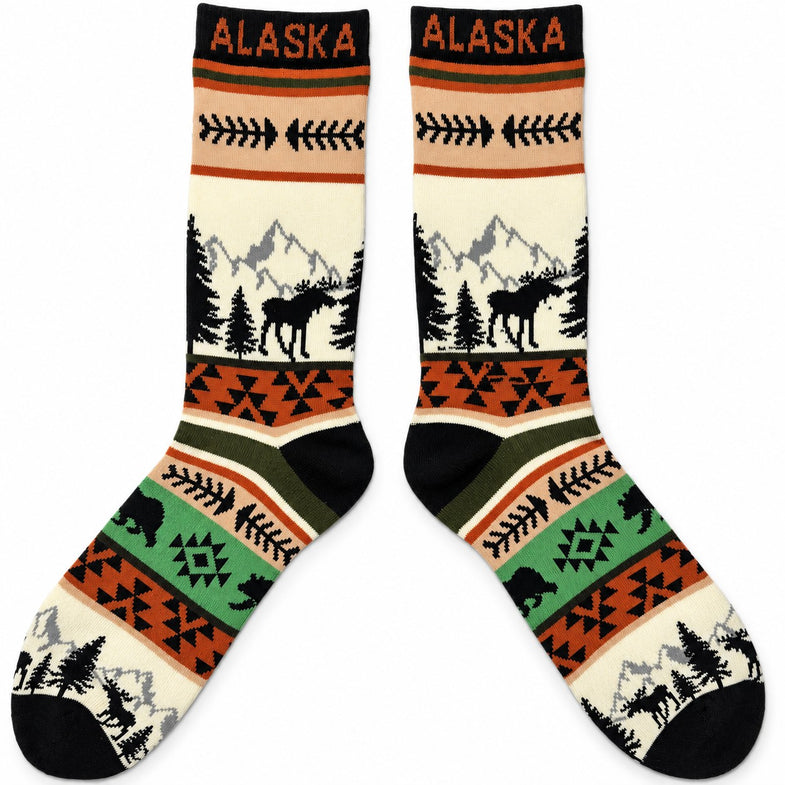 Alaska Adult Rustic Scenery Sock