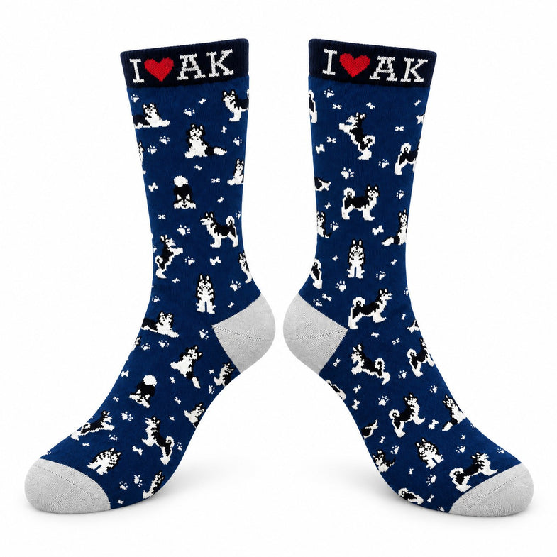 Alaska Playful Husky Adult Sock