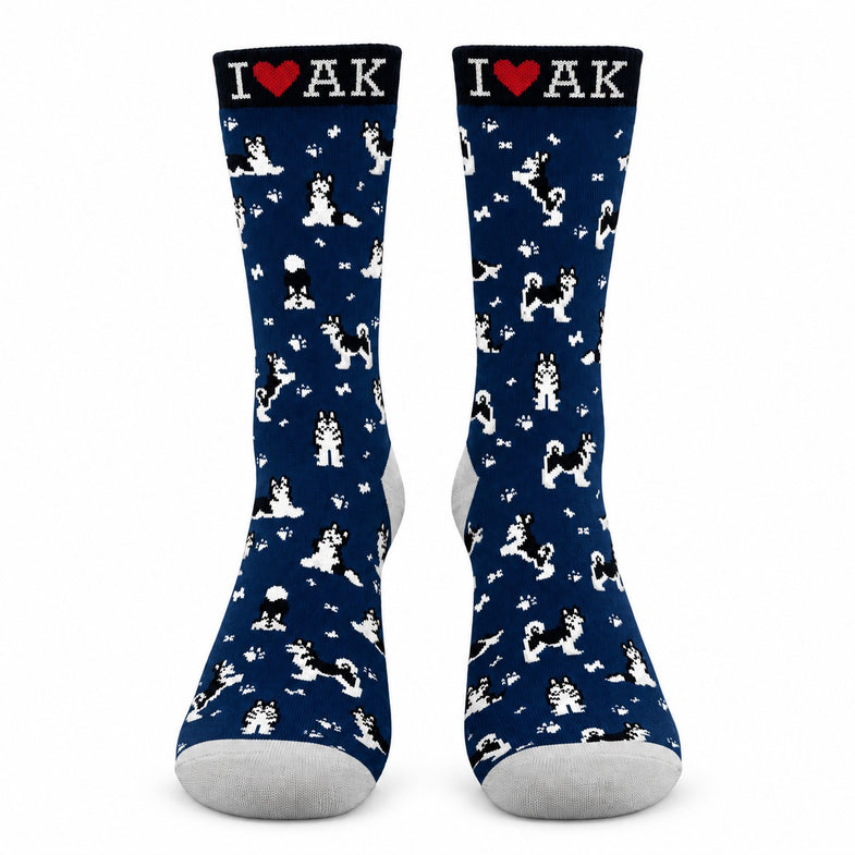 Alaska Playful Husky Adult Sock