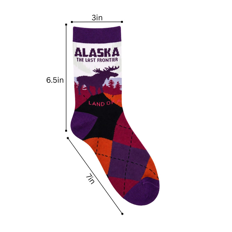 Alaska Adult Moose Argyle Sock