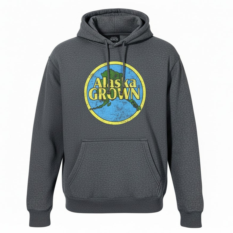 Alaska Grown Distressed Adult Hoodie