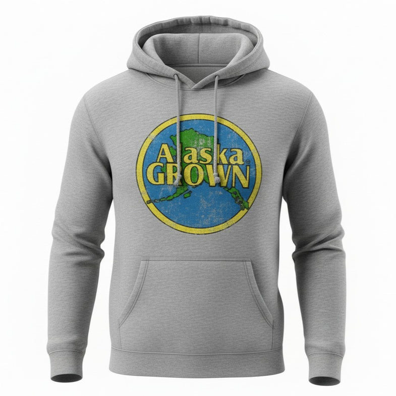 Alaska Grown Distressed Adult Hoodie