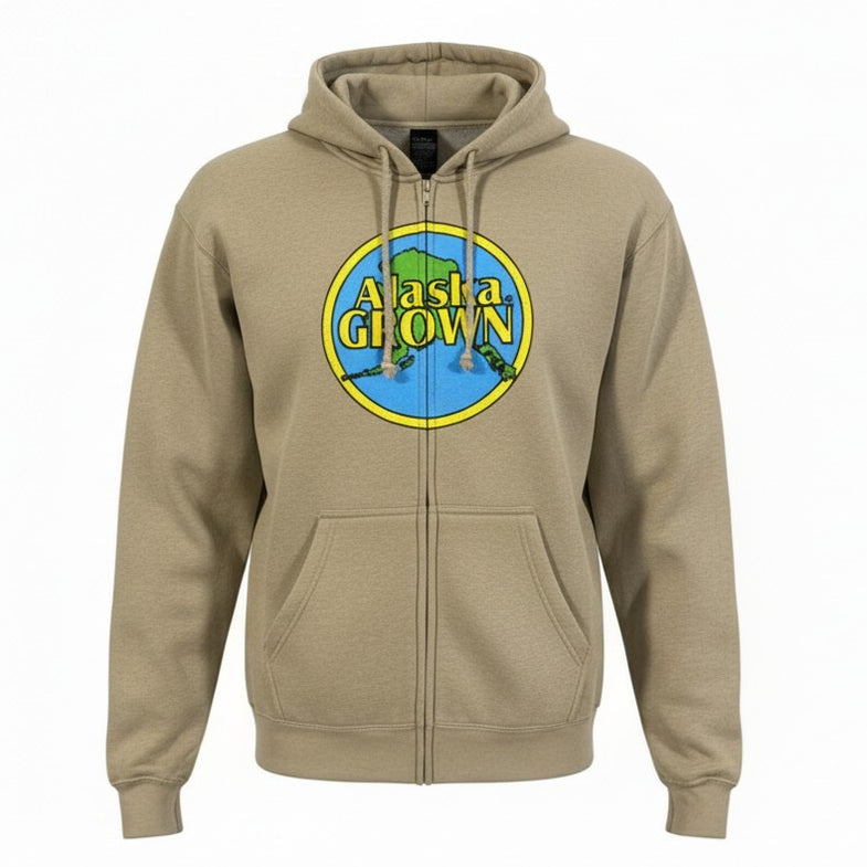 Alaska Grown Zip Up Adult Hoodies