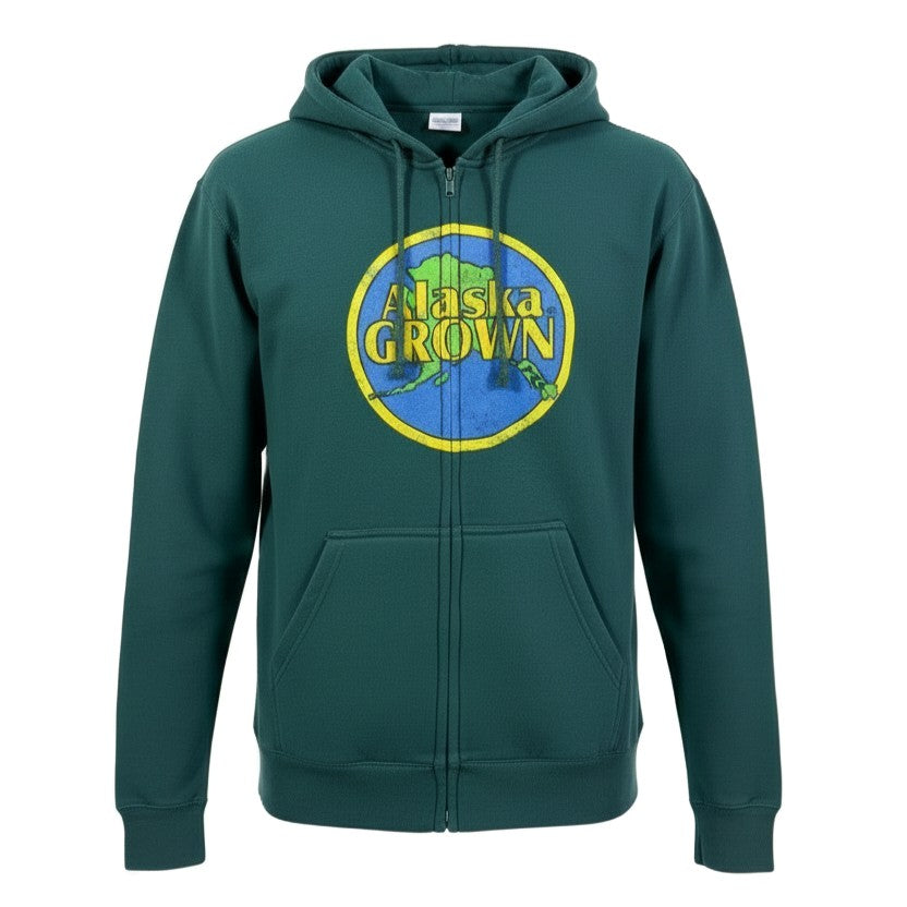 Alaska Grown Zip Up Adult Hoodie – AlaskaGift.com