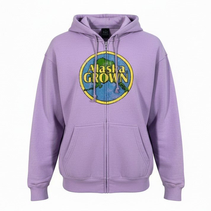 Alaska Grown Zip Up Adult Hoodies