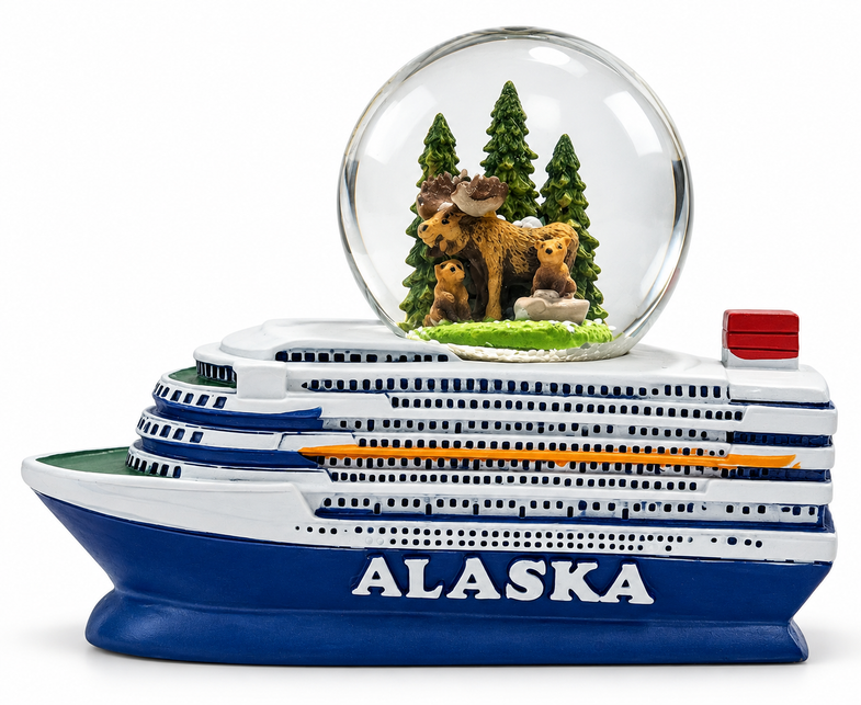 Alaska Ship Snow Globe