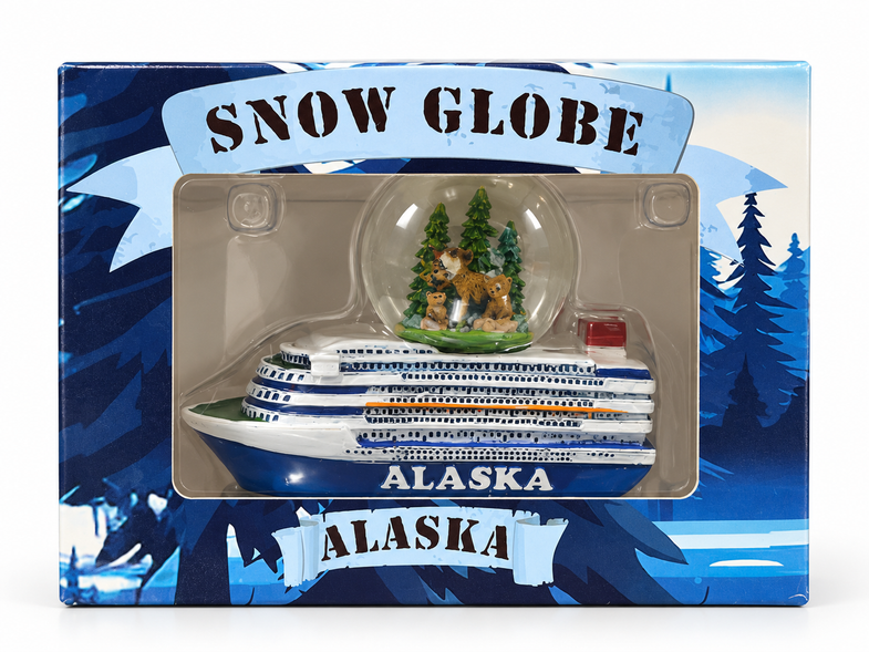 Alaska Ship Snow Globe