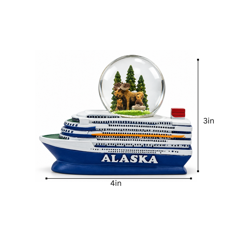 Alaska Ship Snow Globe