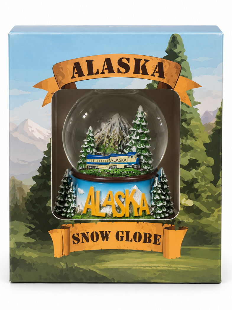Alaska Train Snow Globe