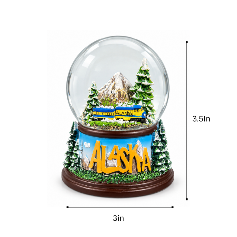 Alaska Train Snow Globe