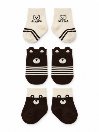 Alaska Infant Bear Socks 3pk