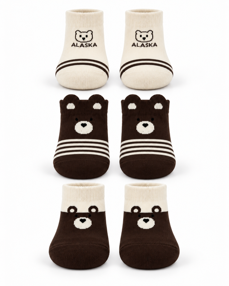 Alaska Infant Bear Socks 3pk