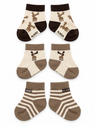 Alaska Infant Moose Socks 3pk