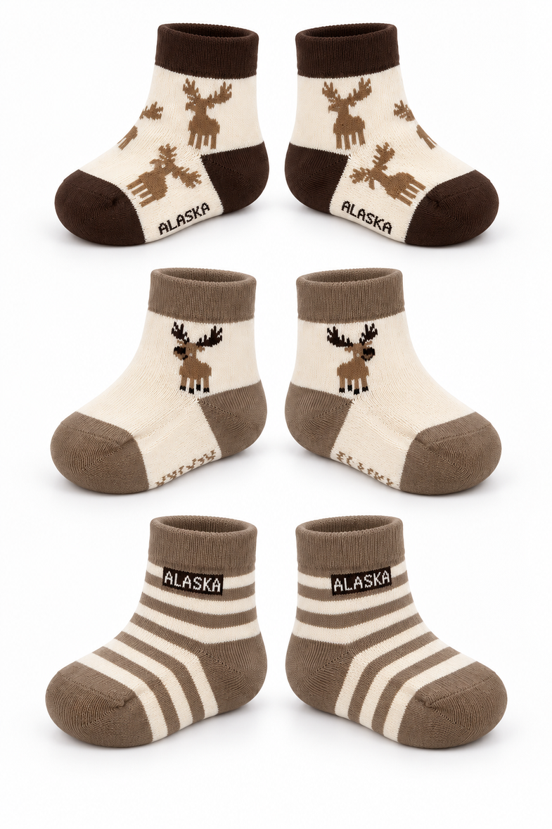Alaska Infant Moose Socks 3pk