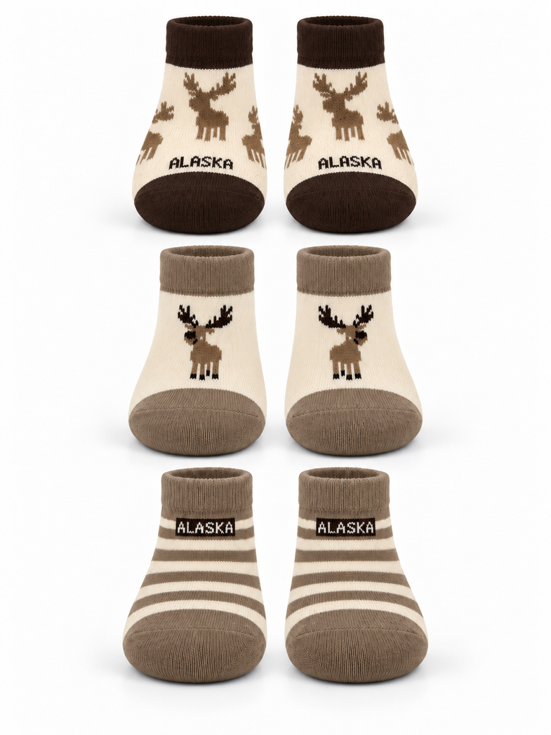 Alaska Infant Moose Socks 3pk