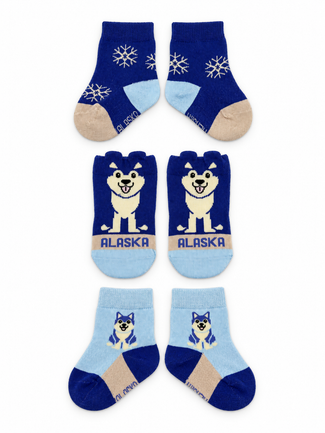 Alaska Infant Husky Socks 3pk