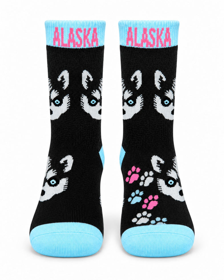 Alaska Youth Blue Eyed Husky Sock