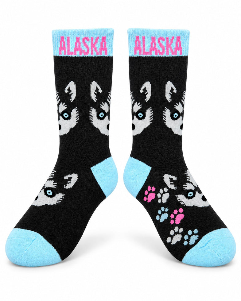 Alaska Youth Blue Eyed Husky Sock