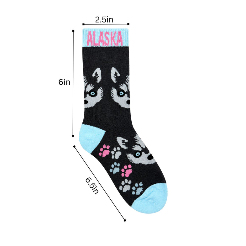 Alaska Youth Blue Eyed Husky Sock