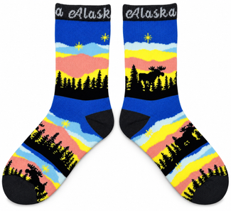Alaska Youth Sunset Sock