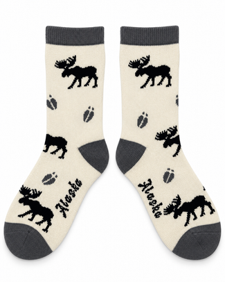 Alaska Youth Cream Moose Sock