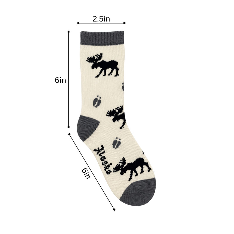 Alaska Youth Cream Moose Sock