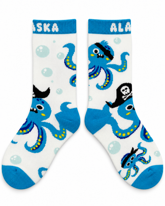 Alaska Youth Pirate Octopus Sock