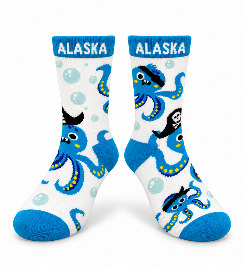 Alaska Youth Pirate Octopus Sock