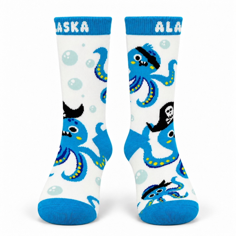 Alaska Youth Pirate Octopus Sock