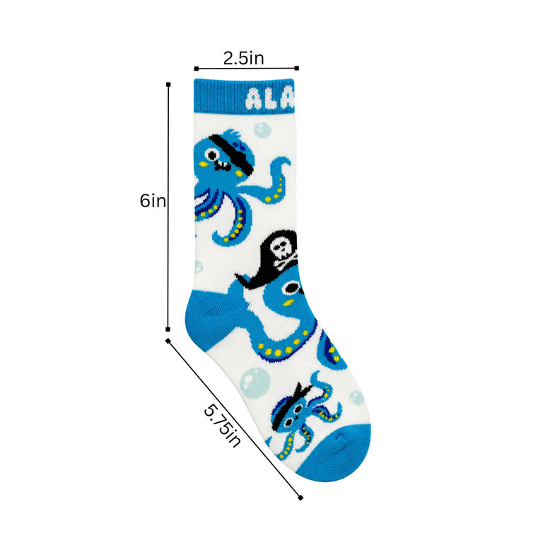 Alaska Youth Pirate Octopus Sock