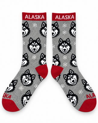 Alaska Youth Husky Snowflake Sock