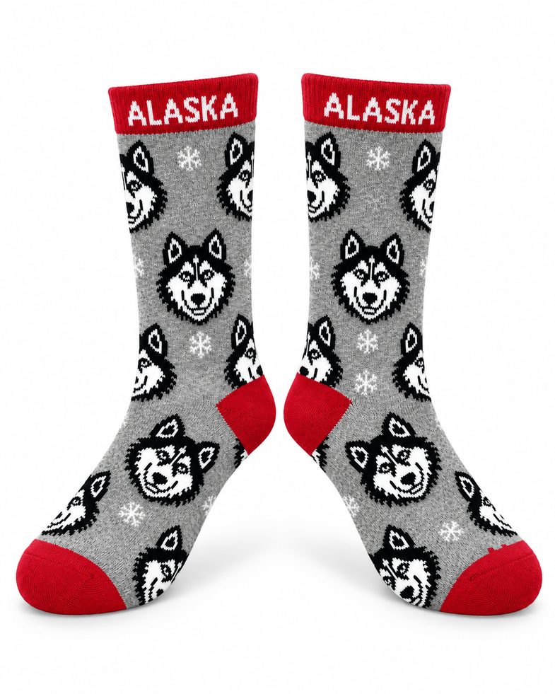 Alaska Youth Husky Snowflake Sock