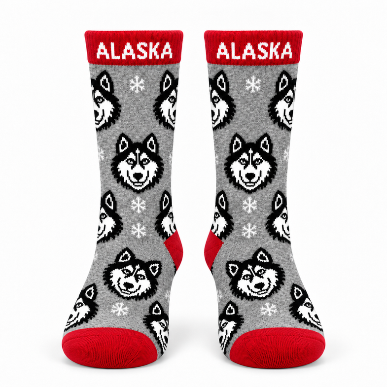 Alaska Youth Husky Snowflake Sock