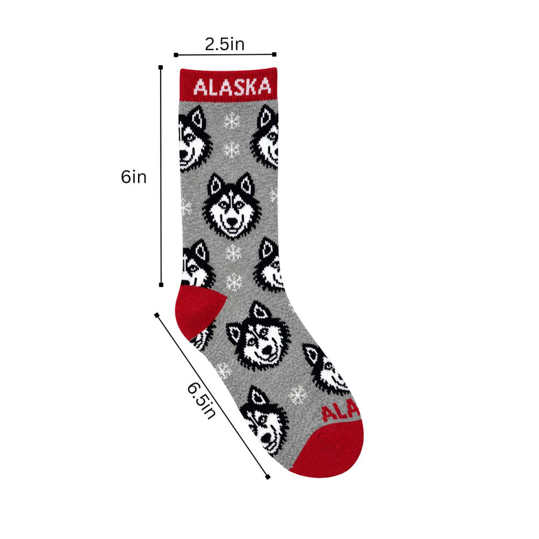 Alaska Youth Husky Snowflake Sock