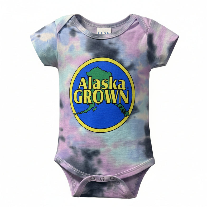Alaska Grown Tie Dye Infant Onesies