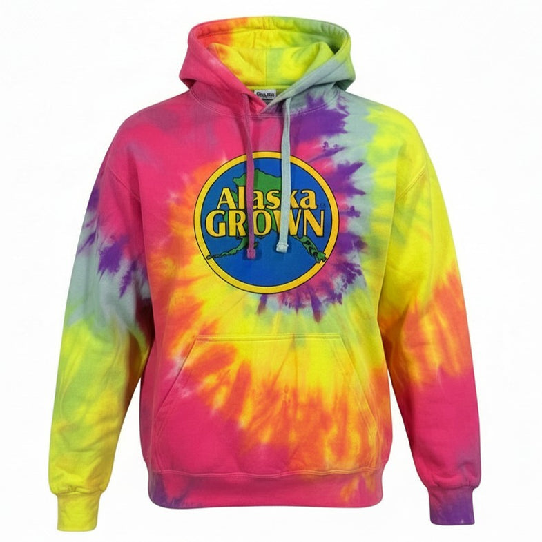 Alaska Grown Adult Tie Dye Hoodie