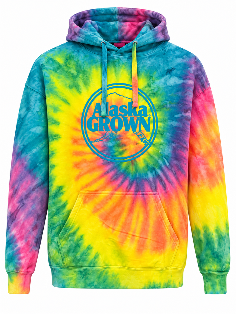 Alaska Grown Adult Tie Dye Hoodies