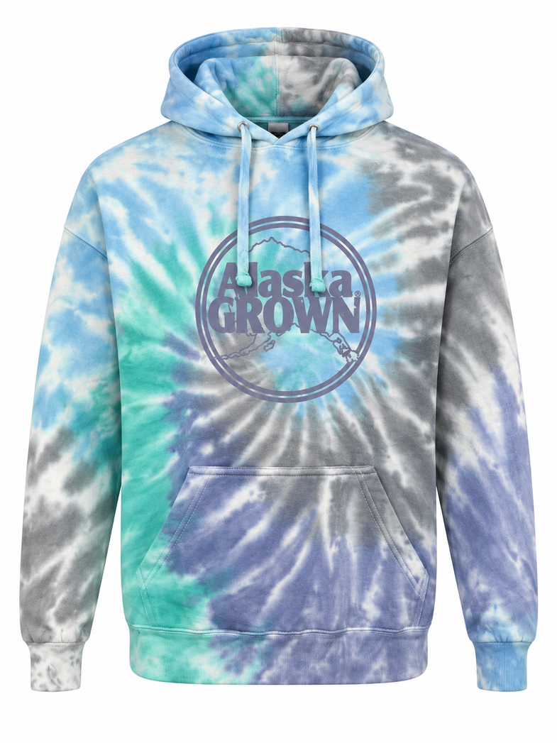 Alaska Grown Adult Tie Dye Hoodies