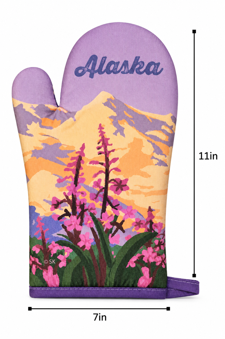 Alaska Fireweed Oven Mitt